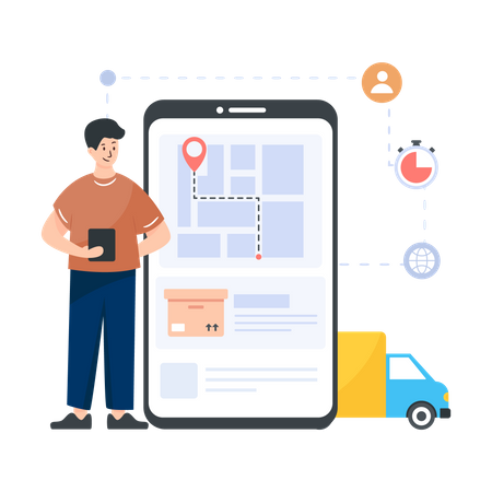 Logistic App  Illustration