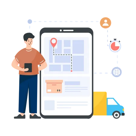 Logistic App  Illustration