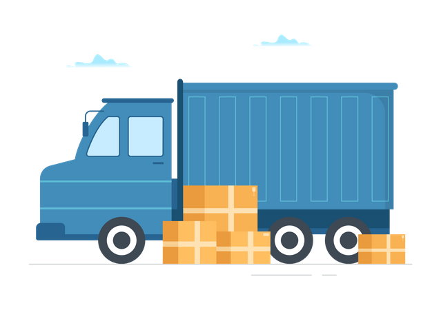 Logistic distribution service Illustration