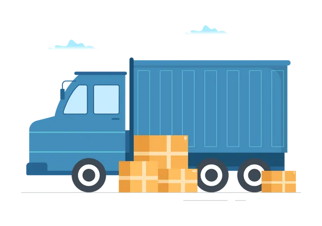 Logistic distribution service  Illustration