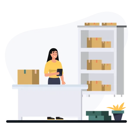 Logistic office  Illustration