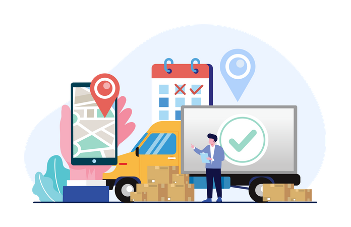 Logistic Service  Illustration