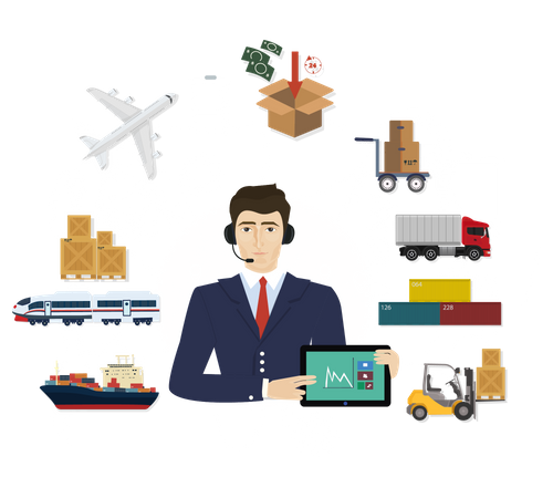 Logistic service  Illustration