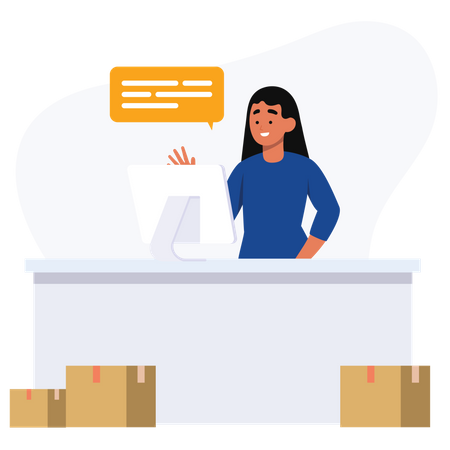 Logistic Support Desk  Illustration