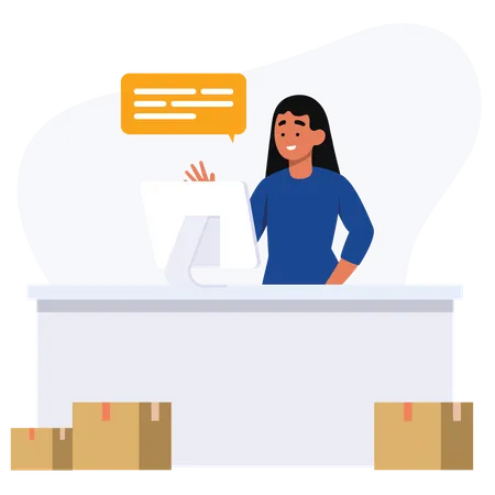 Logistic Support Desk  Illustration