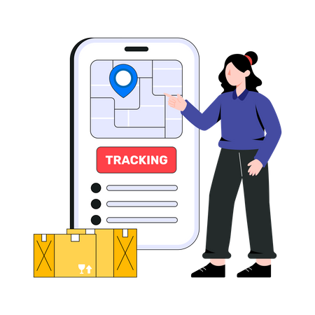 Logistic Tracking Illustration