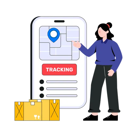 Logistic Tracking Illustration