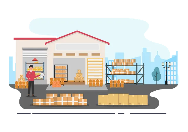 Logistic Warehouse  Illustration