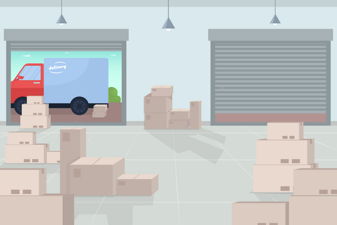 Logistic warehouse  Illustration