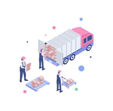 Logistic workers Illustration
