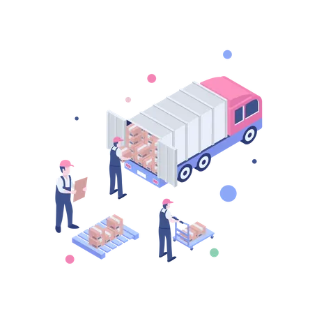 Logistic workers Illustration
