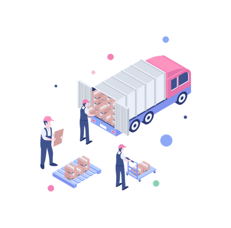 Logistic workers  Illustration