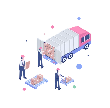 Logistic workers  Illustration