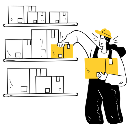 Logística y almacenamiento  Ilustración