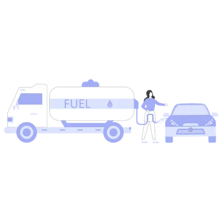 Logística de combustible  Ilustración