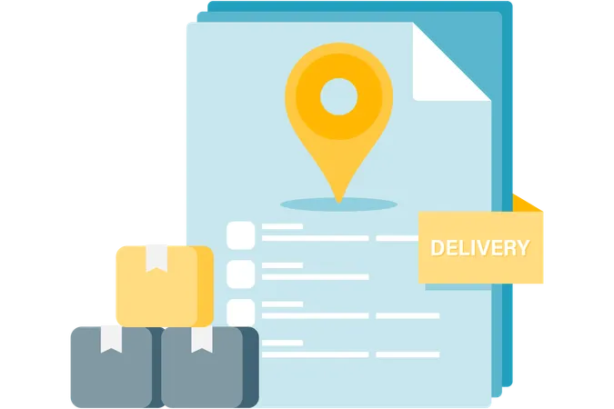 Logistics and shipping documents  Illustration
