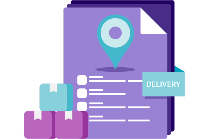 Logistics and shipping documents  Illustration