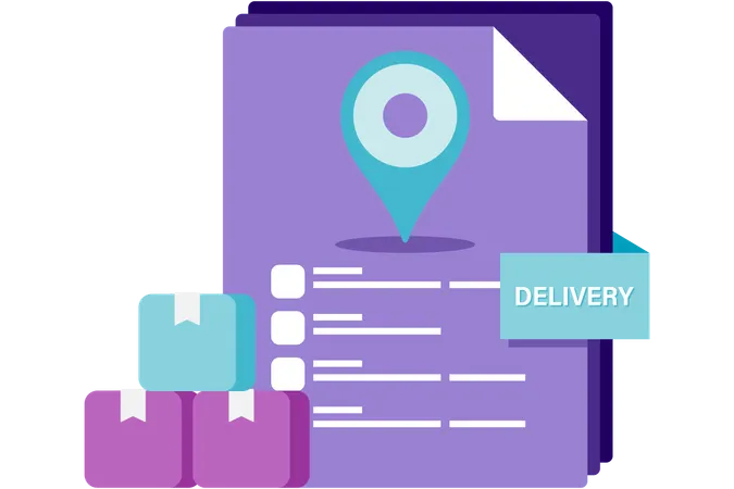 Logistics and shipping documents  Illustration