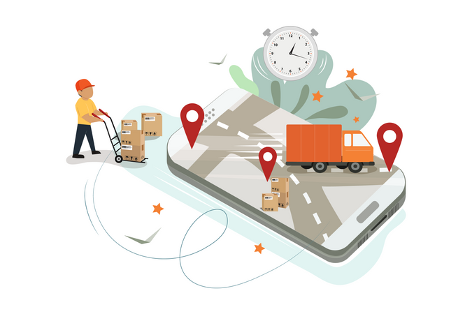 Logistics Delivery Illustration