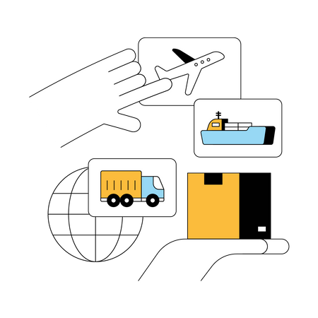 Logistics Delivery  Illustration