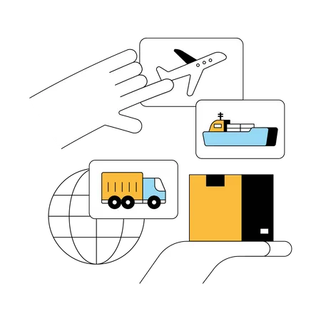 Logistics Delivery  Illustration