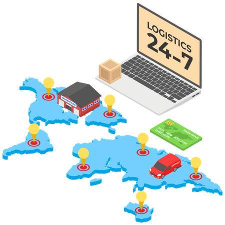 Logistics Delivery  イラスト