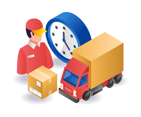 Logistics delivery time  Illustration