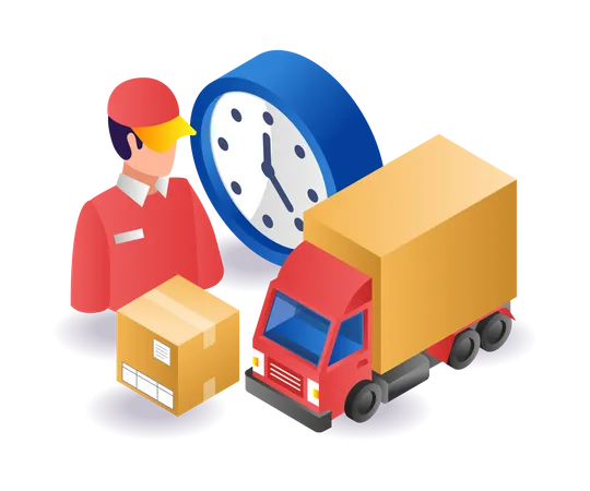 Logistics delivery time  Illustration