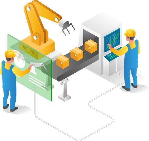 Logistics packaging rack  Illustration