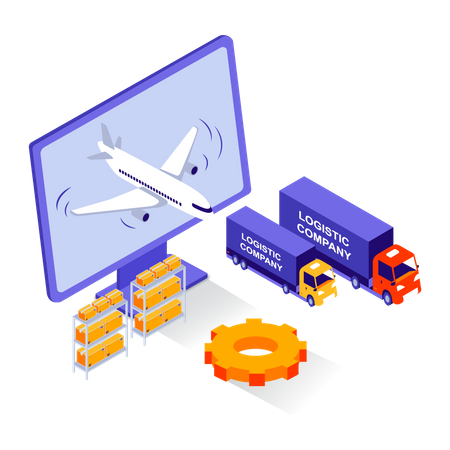 Logistics Service  Illustration