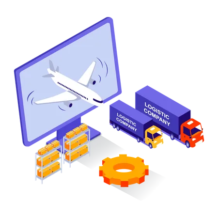 Logistics Service  Illustration