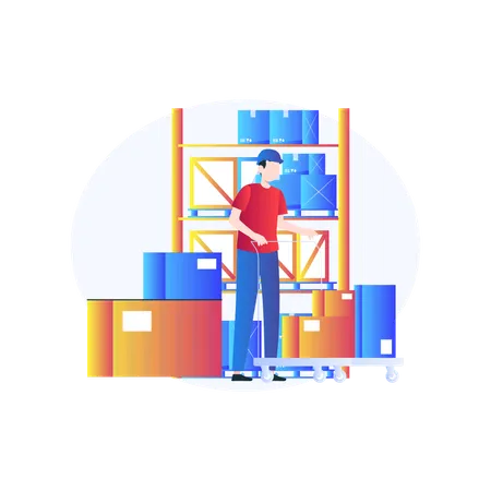 Logistics Storage Vector Icon Which Can Easily Modify Or Edit Illustration