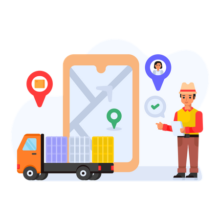 Logistics Tracking  Illustration