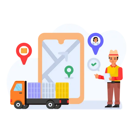 Logistics Tracking  Illustration