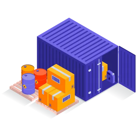 Logistics Warehouse  Illustration