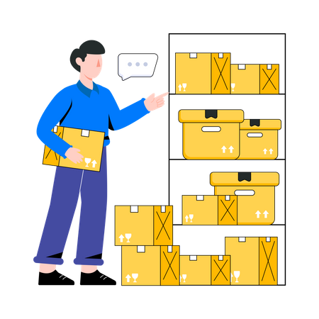 Logistiklagerung  Illustration