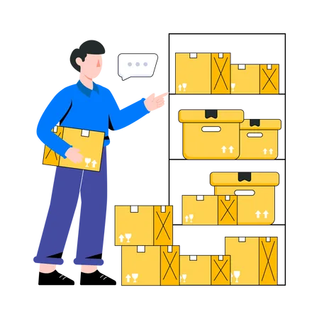 Logistiklagerung  Illustration