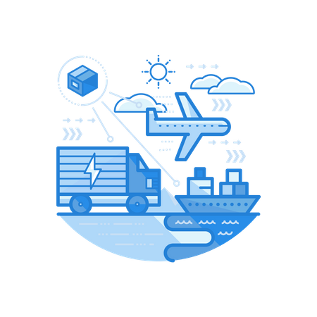 Logistiklieferung  Illustration