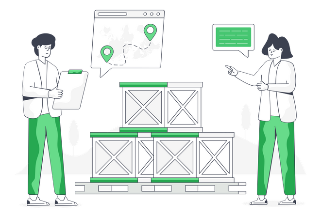 Logistikverfolgung  Illustration