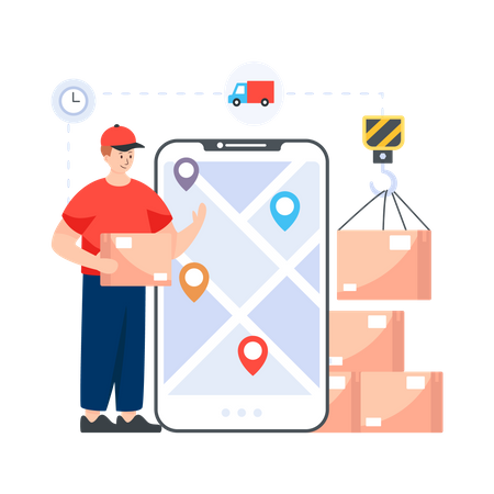 Distribution Logistique  Illustration