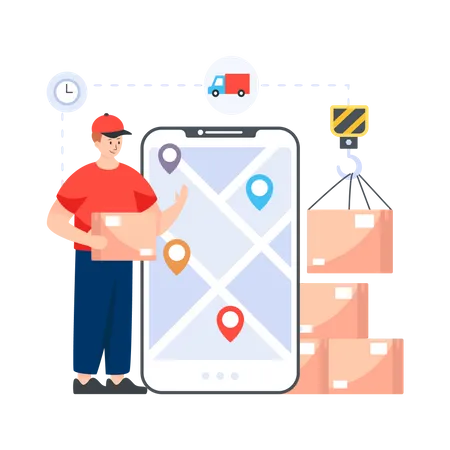 Distribution Logistique  Illustration