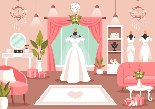 Loja de casamento  Illustration