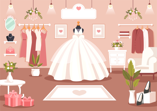 Loja de casamento  Illustration