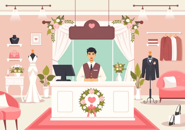 Loja de casamento  Illustration