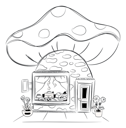 Loja de cogumelos  Ilustração