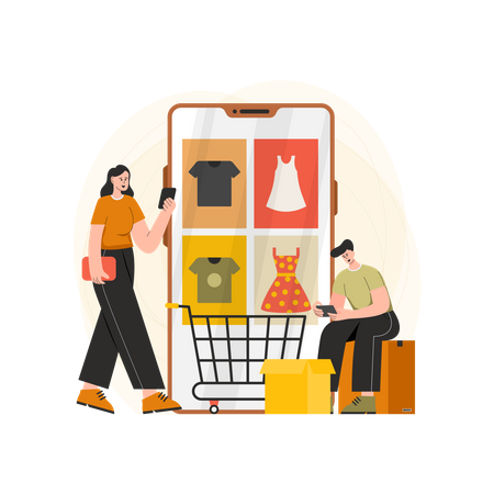 Loja de compras on-line  Ilustração