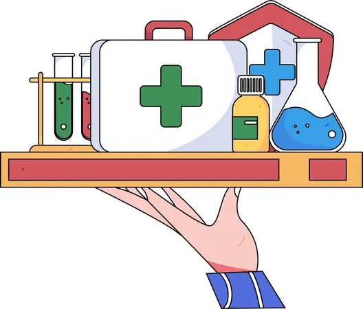 Loja de medicamentos on-line  Ilustração