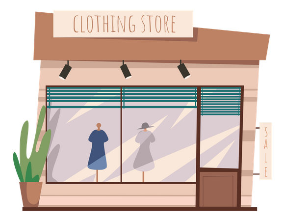 Loja de roupas  Ilustração