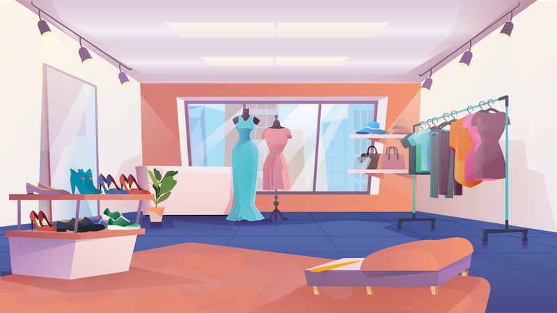 Loja de roupas  Ilustração