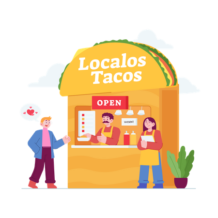 Loja de tacos  Ilustração